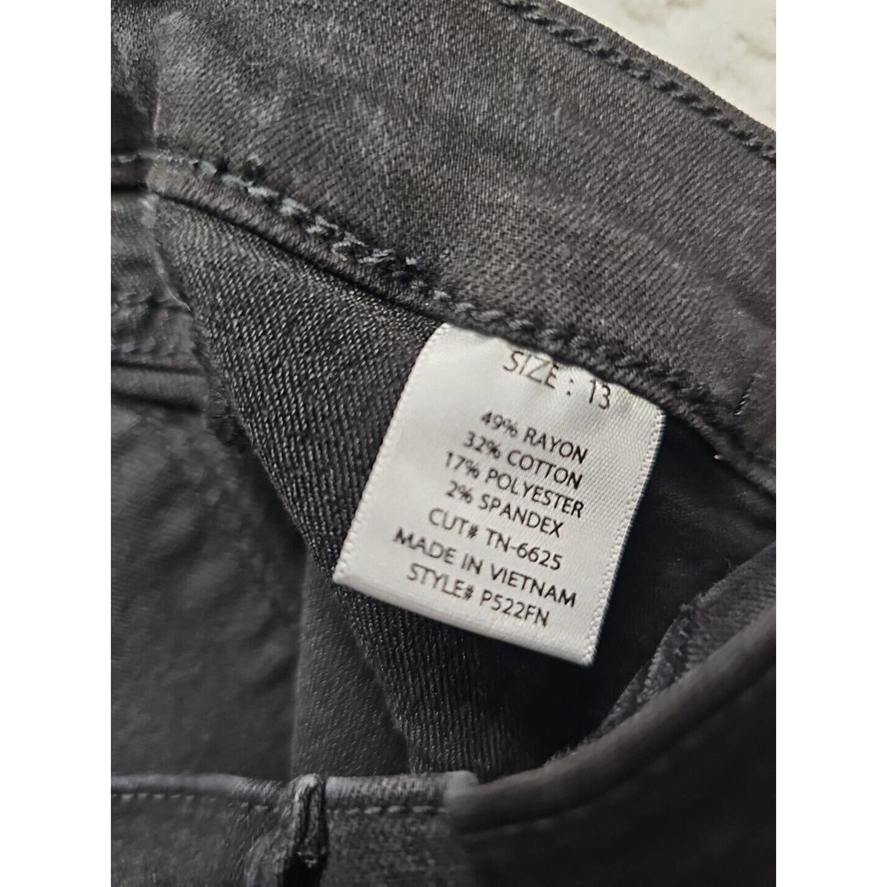 Fashion Nova Jeans Juniors Size 13 Black Bell Bottom Flare Leg High Rise - Picture 7 of 9